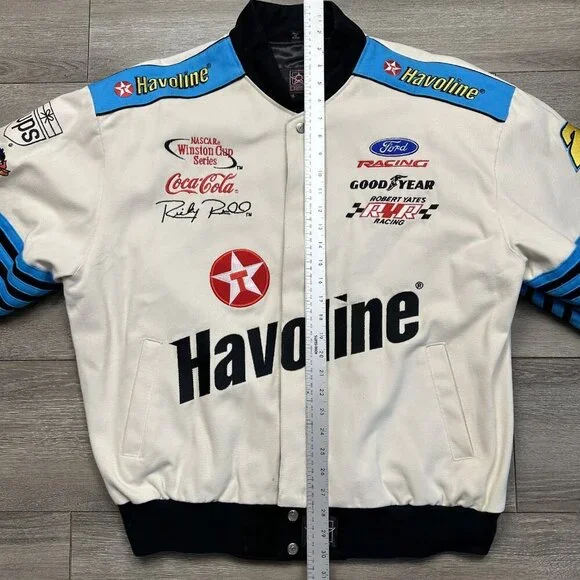 JH Designs Rickey Rudd Racing Jacket NASCAR Size XL Winston Cup Havoline - Picture 6 of 7
